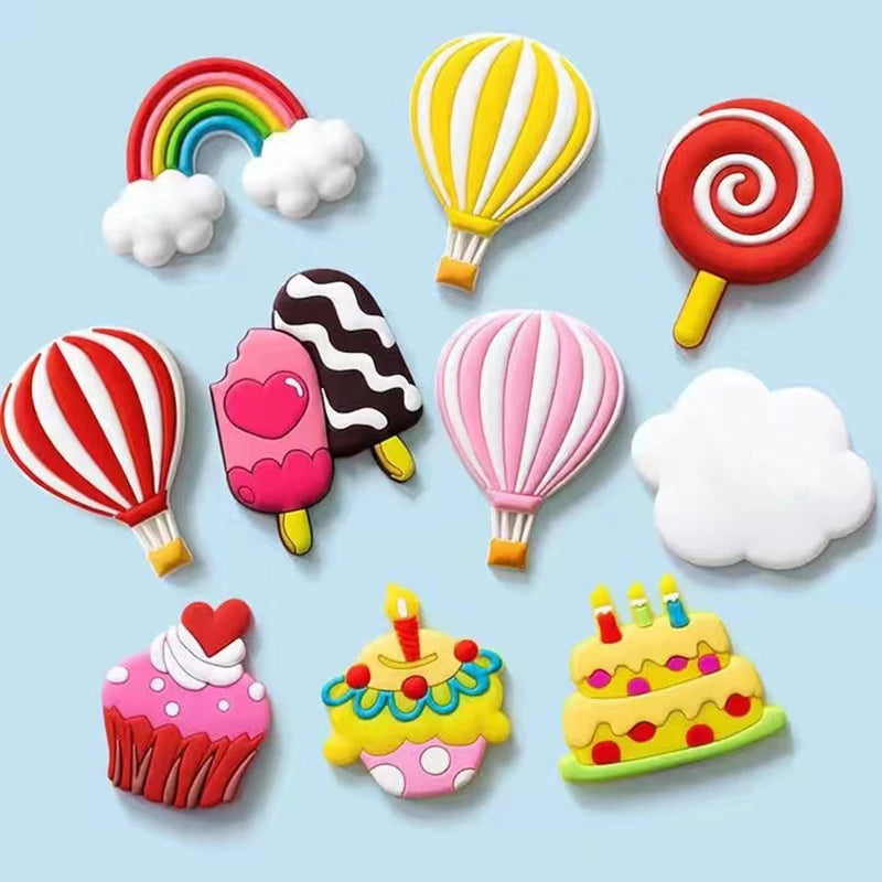 1 Set PVC Cute Fridge Magnets for Children Cartoon Animal Magnets for Refrigerator Decor Funny Magnetic Letters Numbers Kids Toy