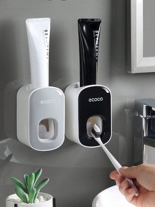 1 Pc Luxury Fully Automatic Toothpaste Dispenser - Wall Mounted, No Need for Drilling Installation, Easy to Dust and save Space, Waterproof and Easy to Squeeze without Electricity, Bathroom Storage Accessory, No Need for Manual Squeezing, Saving Time and Energy Toothpaste Squeezing Dispenser