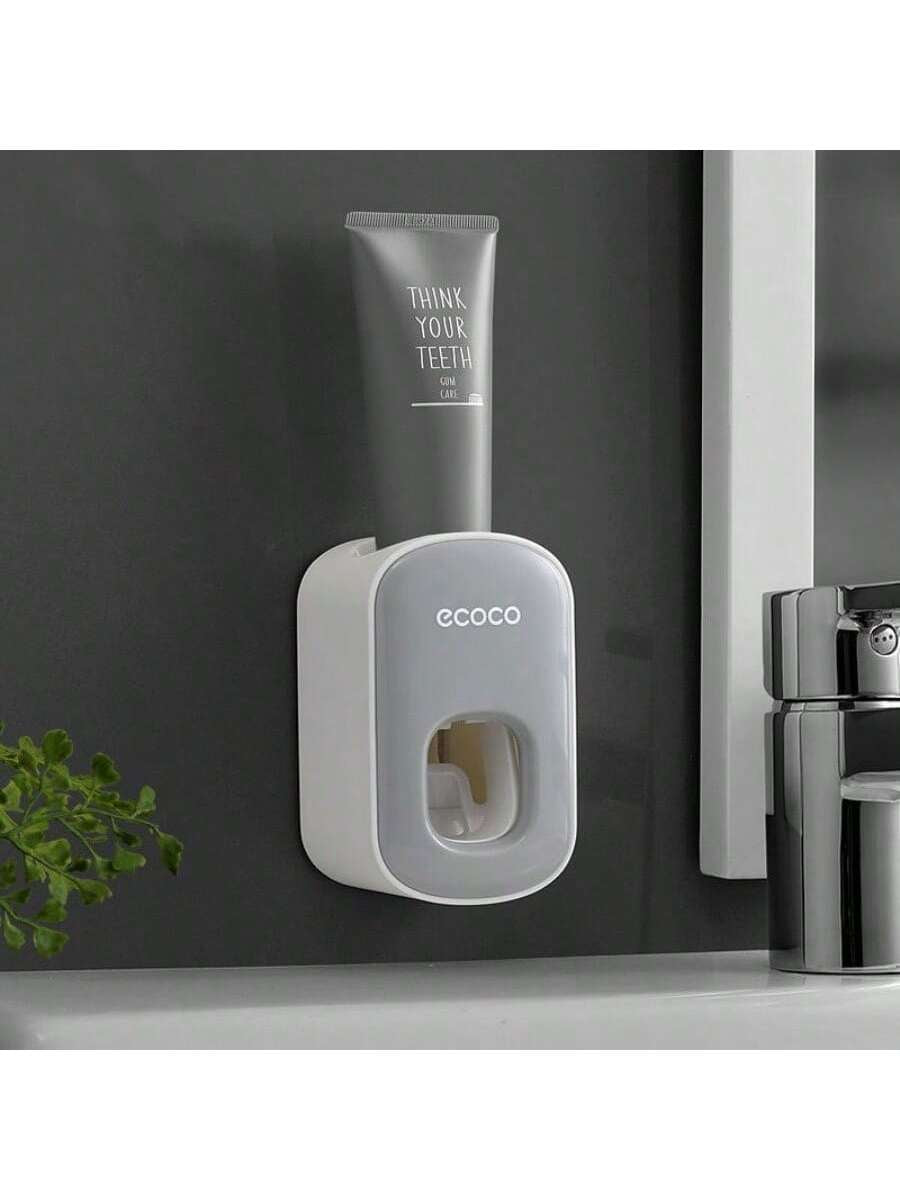 1 Pc Luxury Fully Automatic Toothpaste Dispenser - Wall Mounted, No Need for Drilling Installation, Easy to Dust and save Space, Waterproof and Easy to Squeeze without Electricity, Bathroom Storage Accessory, No Need for Manual Squeezing, Saving Time and Energy Toothpaste Squeezing Dispenser