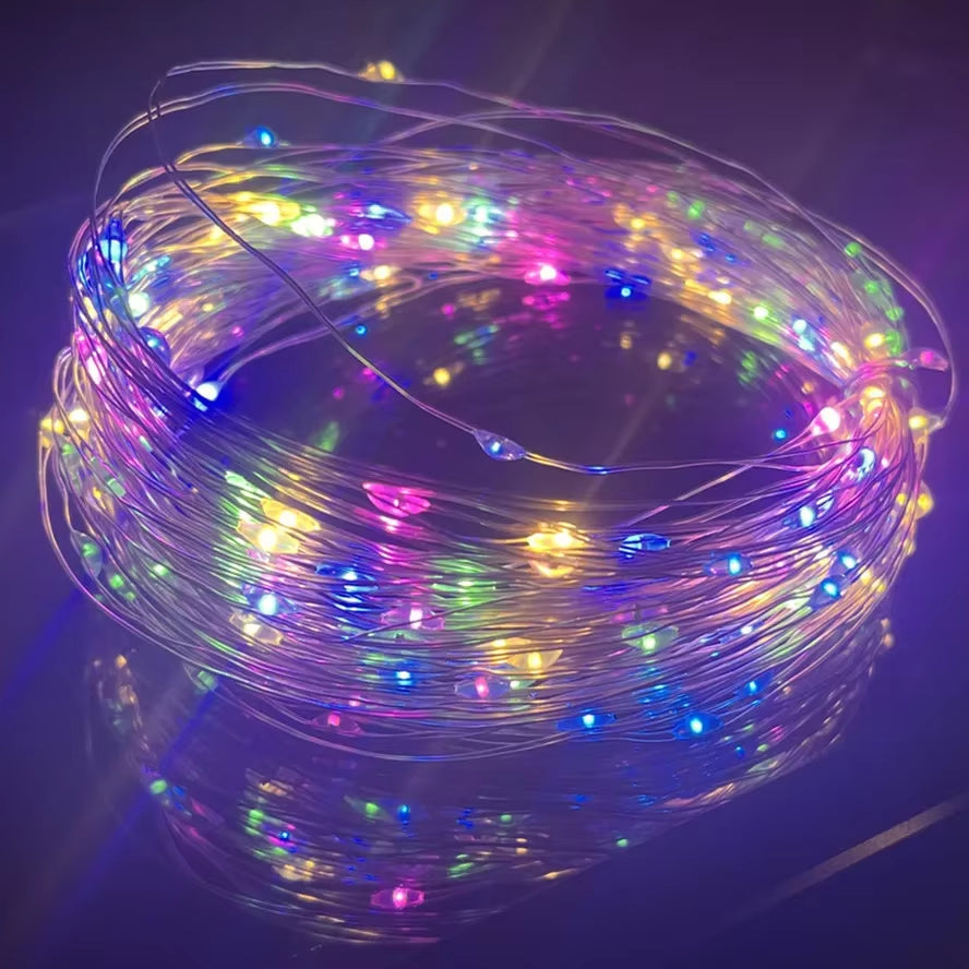 10M 20M Waterproof USB LED Lights String Copper Wire Fairy Garland Light Lamp Christmas Wedding Party Holiday Lighting Wreath