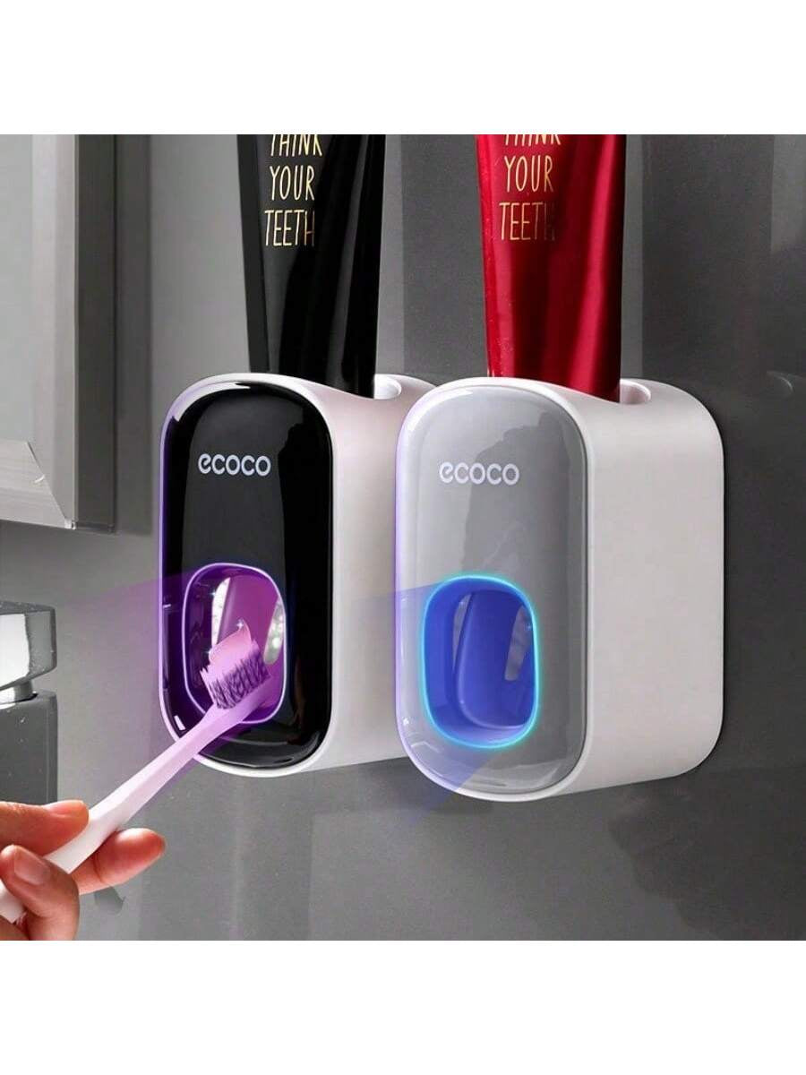 1 Pc Luxury Fully Automatic Toothpaste Dispenser - Wall Mounted, No Need for Drilling Installation, Easy to Dust and save Space, Waterproof and Easy to Squeeze without Electricity, Bathroom Storage Accessory, No Need for Manual Squeezing, Saving Time and Energy Toothpaste Squeezing Dispenser