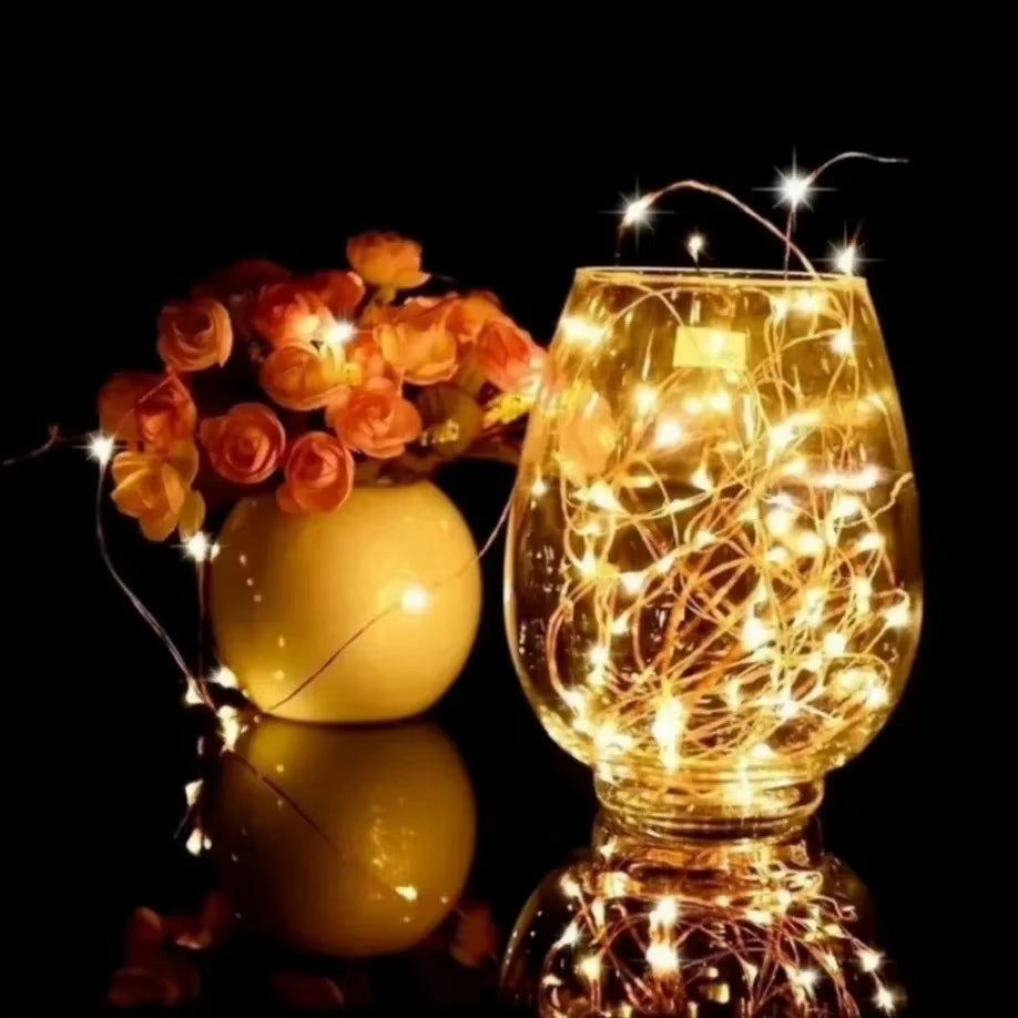 10M 20M Waterproof USB LED Lights String Copper Wire Fairy Garland Light Lamp Christmas Wedding Party Holiday Lighting Wreath