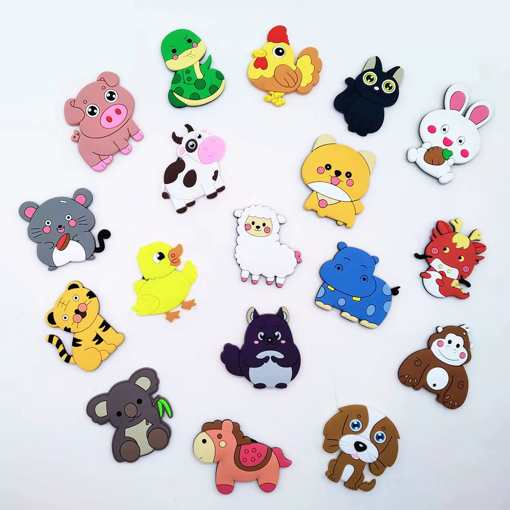 New PVC Fridge Magnets for Children Toy Cartoon Animal Magnets for Refrigerator Decor Cute Fridge Magnets for Child Magnetic Toy