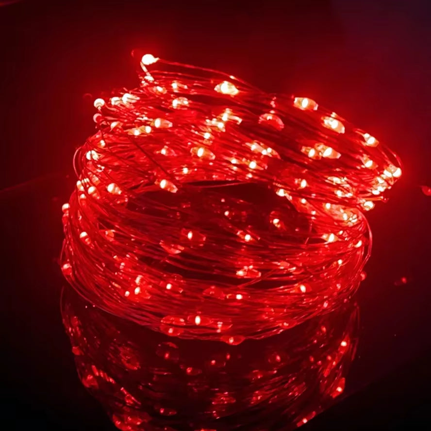 10M 20M Waterproof USB LED Lights String Copper Wire Fairy Garland Light Lamp Christmas Wedding Party Holiday Lighting Wreath