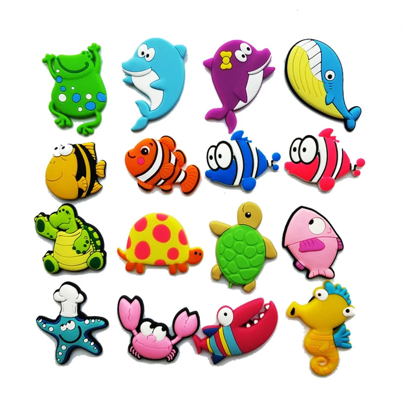 1 Set PVC Cute Fridge Magnets for Children Cartoon Animal Magnets for Refrigerator Decor Funny Magnetic Letters Numbers Kids Toy