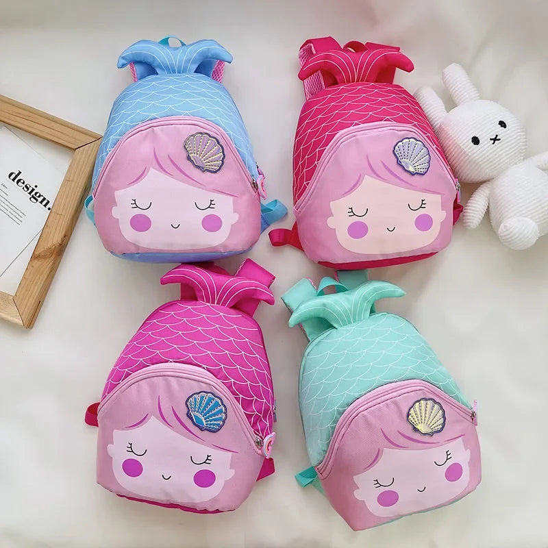 Kindergarten Sequin Princess Toddler Backpack Cartoon Fishtail Backpacks for Kids Cute Mermaid Children'S School Bag Purse Girls