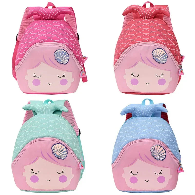 Kindergarten Sequin Princess Toddler Backpack Cartoon Fishtail Backpacks for Kids Cute Mermaid Children'S School Bag Purse Girls