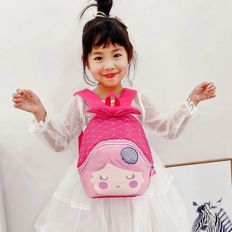 Kindergarten Sequin Princess Toddler Backpack Cartoon Fishtail Backpacks for Kids Cute Mermaid Children'S School Bag Purse Girls