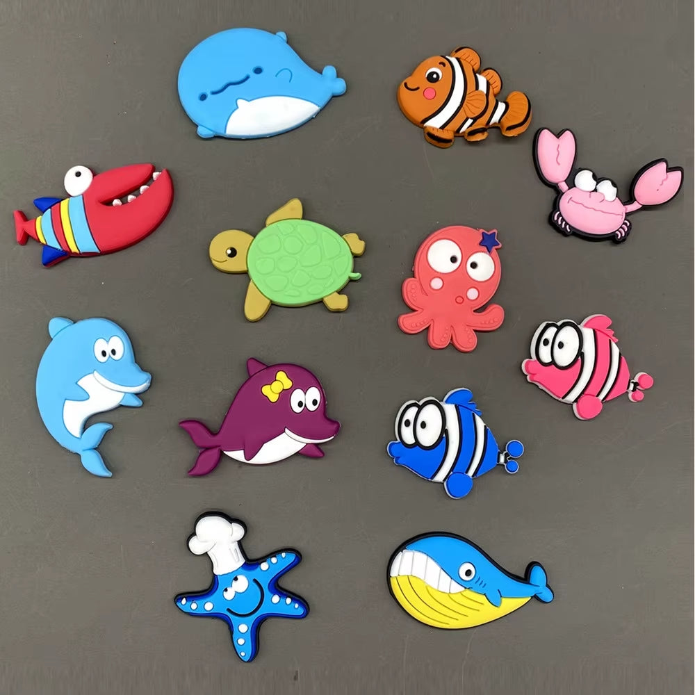 New PVC Fridge Magnets for Children Toy Cartoon Animal Magnets for Refrigerator Decor Cute Fridge Magnets for Child Magnetic Toy