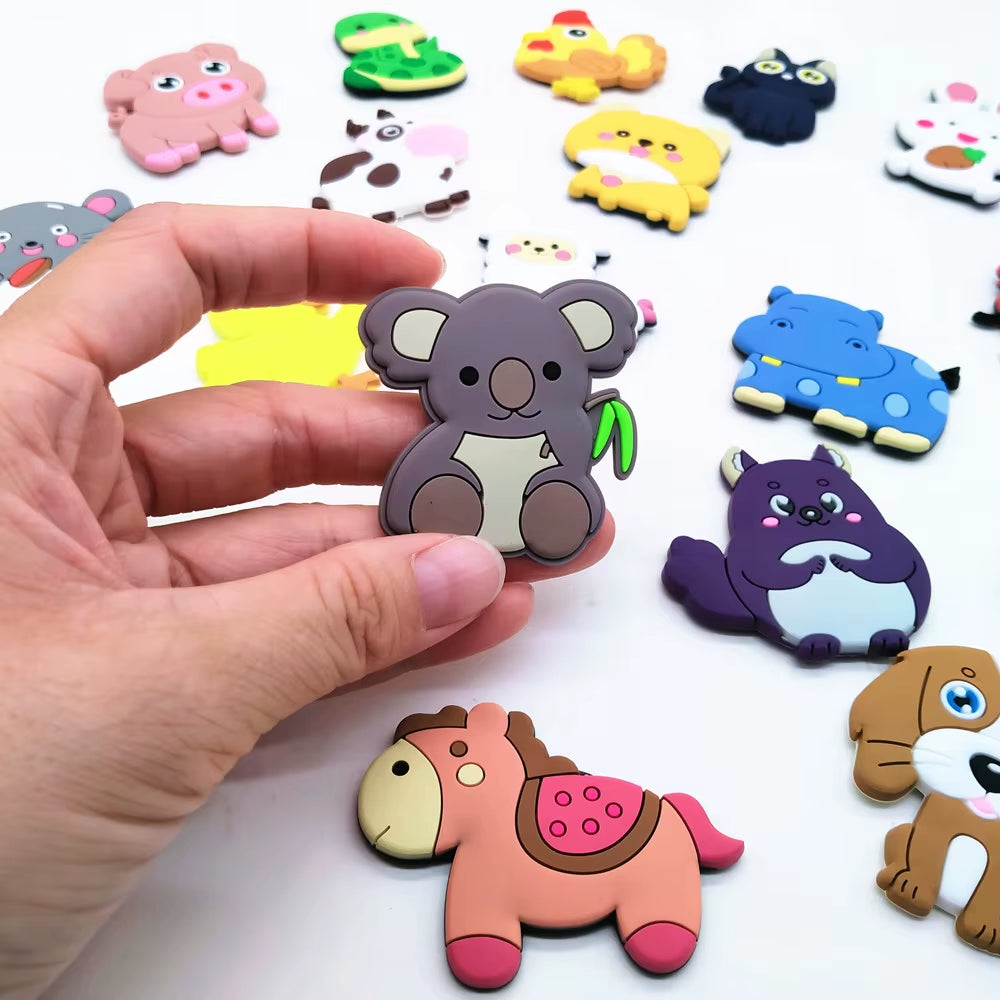 New PVC Fridge Magnets for Children Toy Cartoon Animal Magnets for Refrigerator Decor Cute Fridge Magnets for Child Magnetic Toy