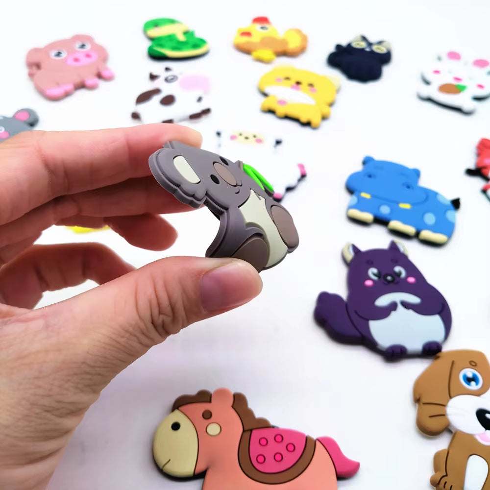 New PVC Fridge Magnets for Children Toy Cartoon Animal Magnets for Refrigerator Decor Cute Fridge Magnets for Child Magnetic Toy