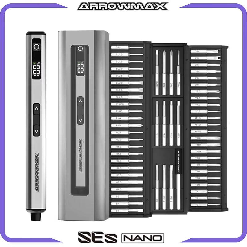 Mini Electric Screwdriver Set 60 in 1 Precision Cordless Screwdriver Kit for Phone Camera Laptop Watch Repair SES Nano