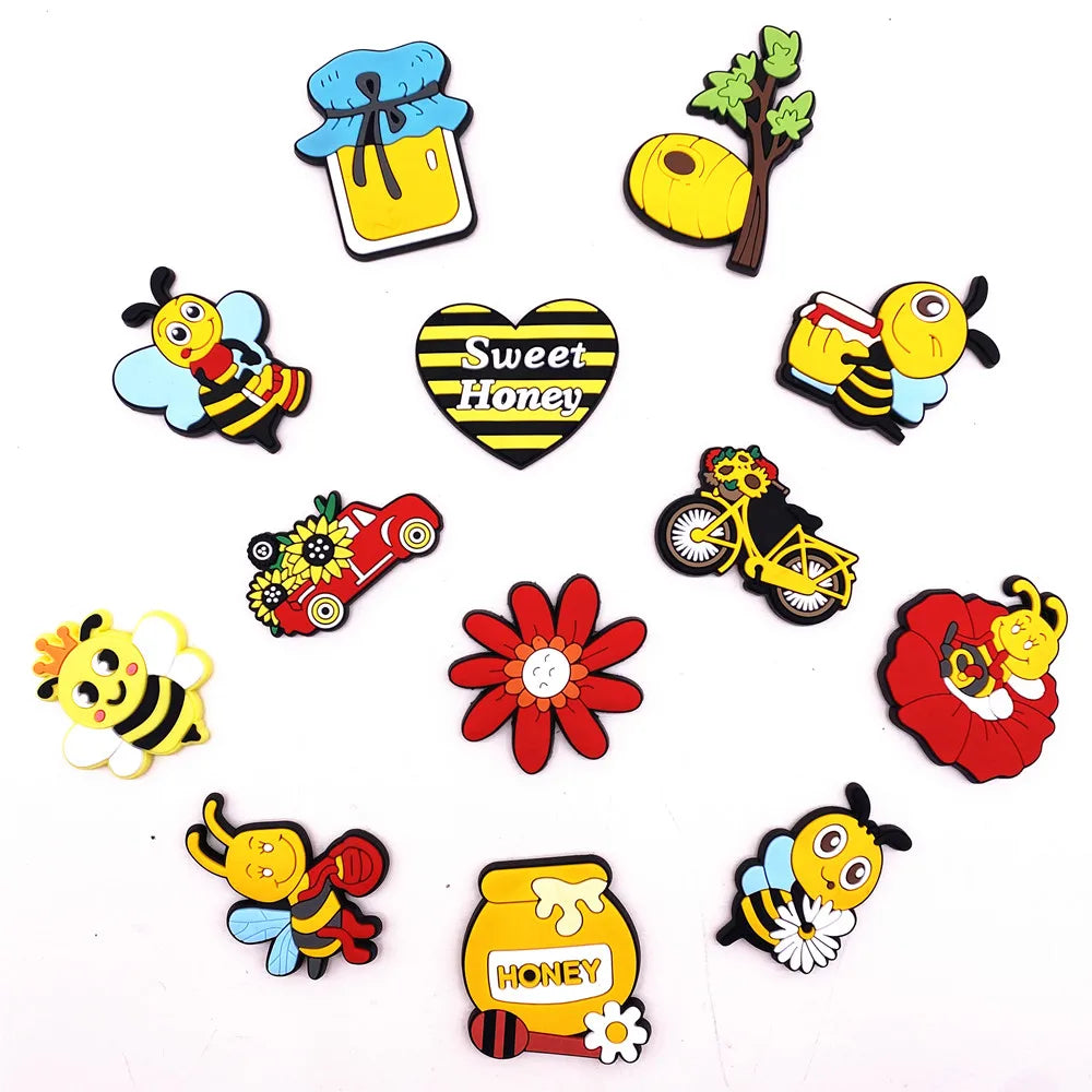 1 Set PVC Cute Fridge Magnets for Children Cartoon Animal Magnets for Refrigerator Decor Funny Magnetic Letters Numbers Kids Toy