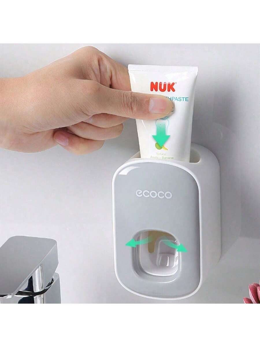 1 Pc Luxury Fully Automatic Toothpaste Dispenser - Wall Mounted, No Need for Drilling Installation, Easy to Dust and save Space, Waterproof and Easy to Squeeze without Electricity, Bathroom Storage Accessory, No Need for Manual Squeezing, Saving Time and Energy Toothpaste Squeezing Dispenser