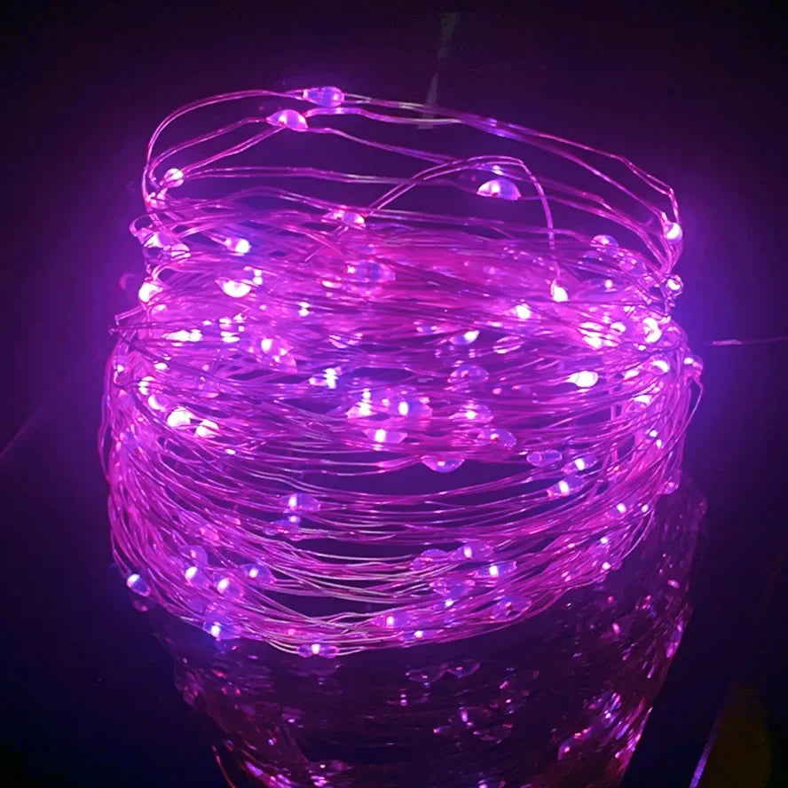 10M 20M Waterproof USB LED Lights String Copper Wire Fairy Garland Light Lamp Christmas Wedding Party Holiday Lighting Wreath