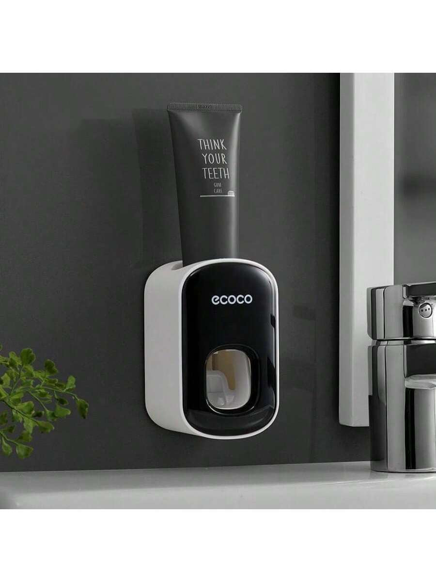 1 Pc Luxury Fully Automatic Toothpaste Dispenser - Wall Mounted, No Need for Drilling Installation, Easy to Dust and save Space, Waterproof and Easy to Squeeze without Electricity, Bathroom Storage Accessory, No Need for Manual Squeezing, Saving Time and Energy Toothpaste Squeezing Dispenser