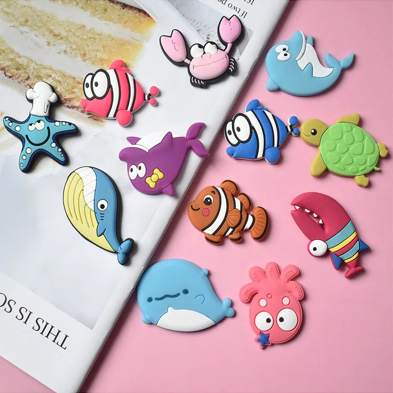 1 Set PVC Cute Fridge Magnets for Children Cartoon Animal Magnets for Refrigerator Decor Funny Magnetic Letters Numbers Kids Toy