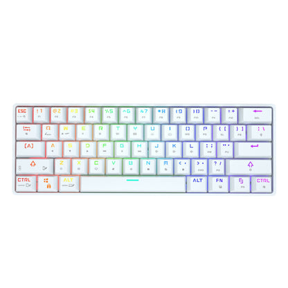 Tastatură Mecanică Wireless Bluetooth cu Keycaps PBT Colorate – Compactă, Silențioasă, pentru Gaming și Birou