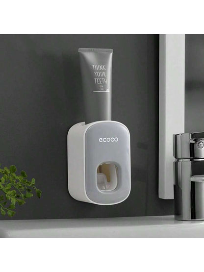 1 Pc Luxury Fully Automatic Toothpaste Dispenser - Wall Mounted, No Need for Drilling Installation, Easy to Dust and save Space, Waterproof and Easy to Squeeze without Electricity, Bathroom Storage Accessory, No Need for Manual Squeezing, Saving Time and Energy Toothpaste Squeezing Dispenser
