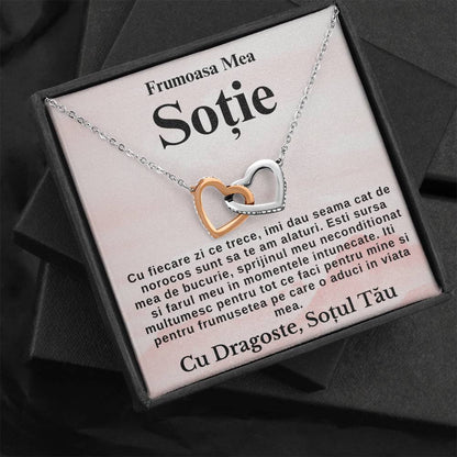 Cadou Pt Sotie – Colier Inimi Pereche