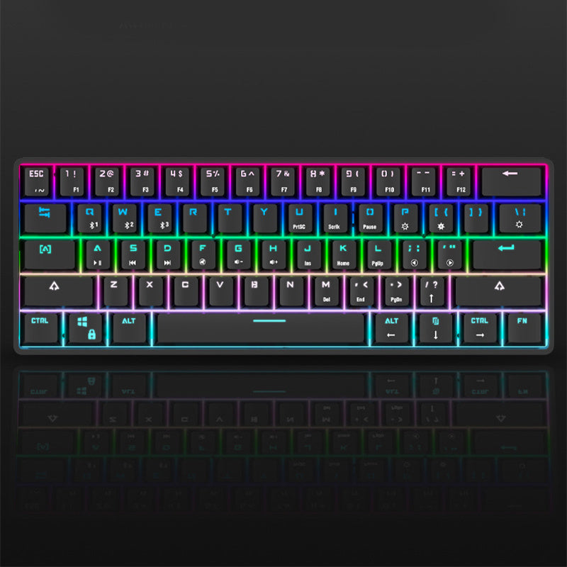 Tastatură Mecanică Wireless Bluetooth cu Keycaps PBT Colorate – Compactă, Silențioasă, pentru Gaming și Birou