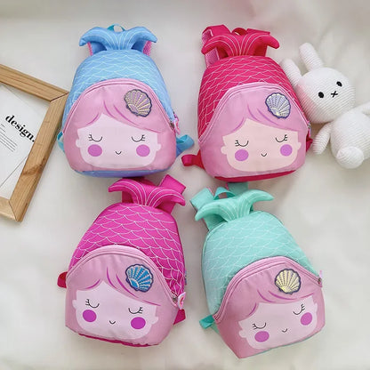 Kindergarten Sequin Princess Toddler Backpack Cartoon Fishtail Backpacks for Kids Cute Mermaid Children'S School Bag Purse Girls