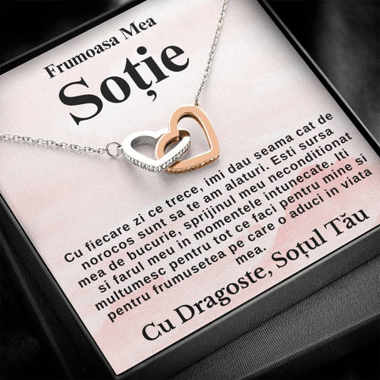 Cadou Pt Sotie – Colier Inimi Pereche