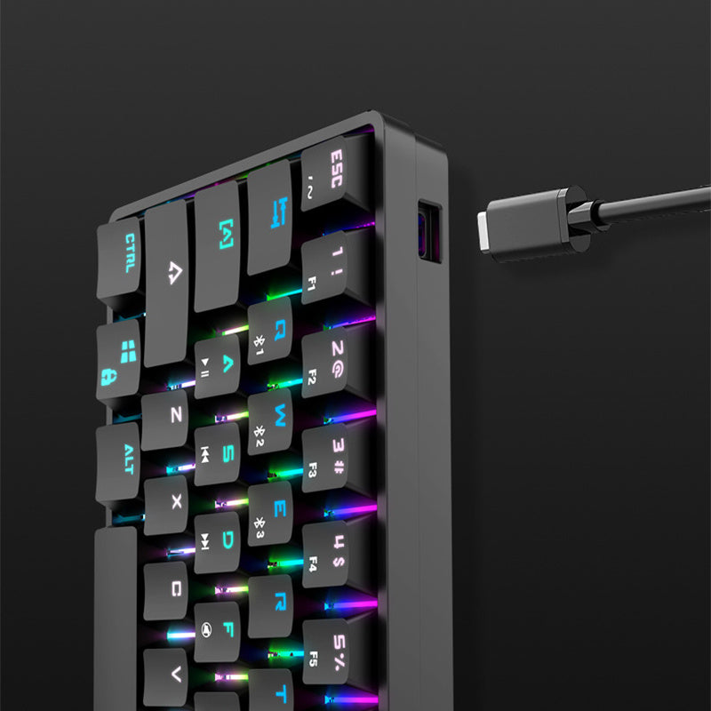 Tastatură Mecanică Wireless Bluetooth cu Keycaps PBT Colorate – Compactă, Silențioasă, pentru Gaming și Birou