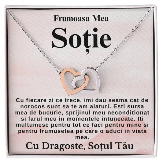 Cadou Pt Sotie – Colier Inimi Pereche